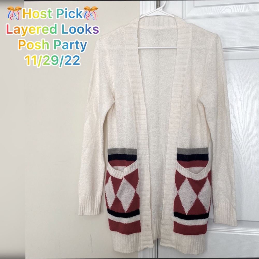 4 for $25 Ribbed Knitted White Cardigan Sweater for Women